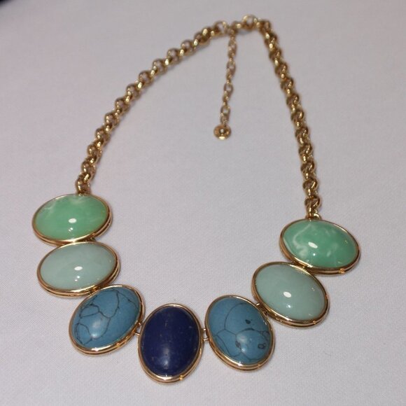 Talbots Oval Cabochon Statement Necklace - Picture 3 of 11